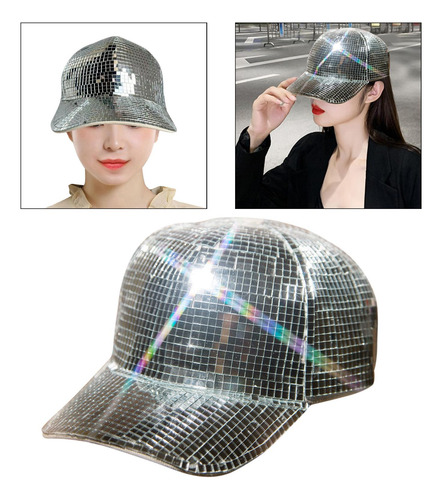 2 Sombrero De Espejo De Bola De Discoteca, Gorra De