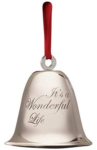 It's A Wonderful Life Bell - Adorno De Recuerdo De Navidad . Color Gris