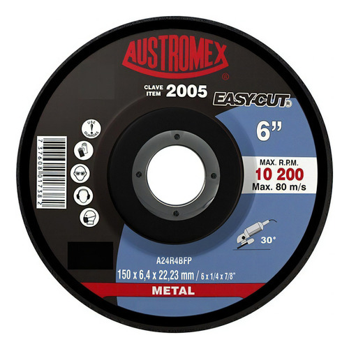 Austromex - Disco Para Desbaste De Metal 6 PLG Easy Cut