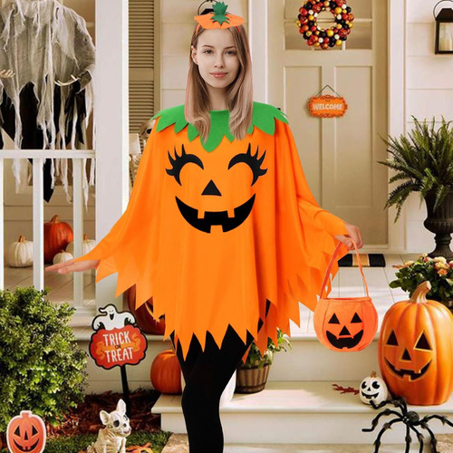 3 Pcs Juego Disfraz Calabaza De Halloween For Mujer