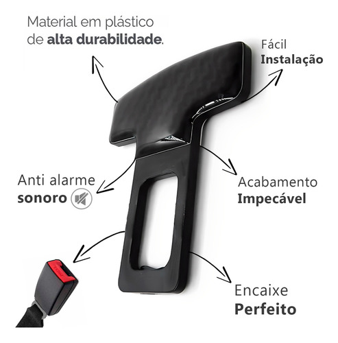 Par Acessorio Fivela Anti Som Aviso Alarme Cinto Bmw X1 X6