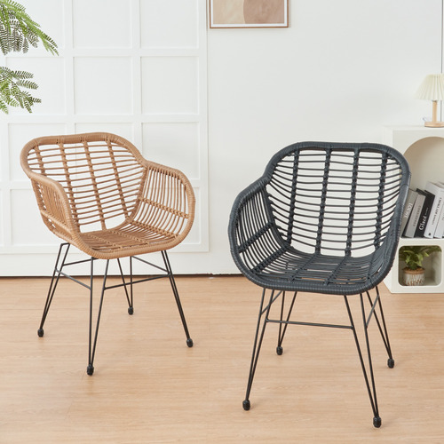 Butaca Con Apoyabrazos Grecia Para Terraza En Rattan Mimbre