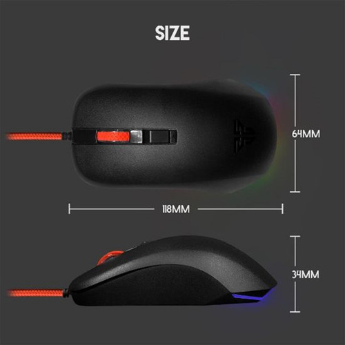 Imagen 4 de 4 de Mouse Optico Rhastaii G13 Gaming Negro Usb 2400dpi 4 Botones
