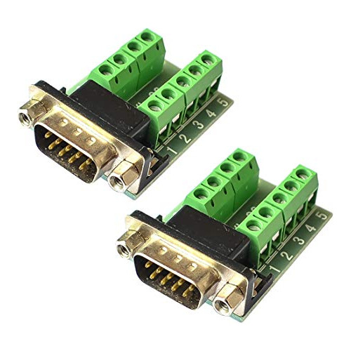 2 Adaptadores Macho Db9 Terminal Rs232 Terminal, Conect...