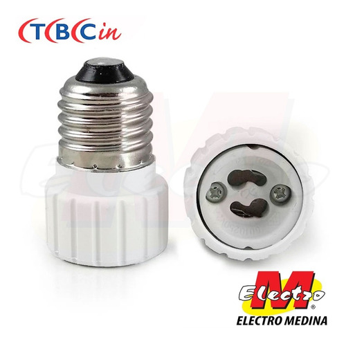 Adaptador Edison Gu10 A E27 Tbcin Electro Medina