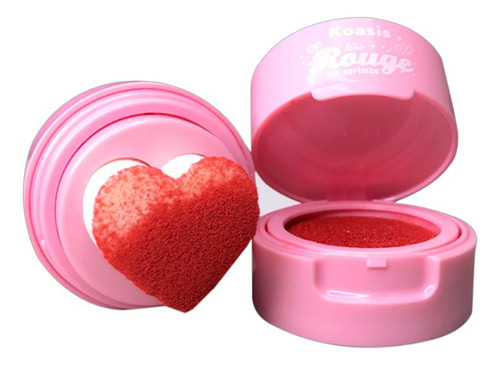 Blush Efeito Matte Rouge Em Carimbo Formato Coração