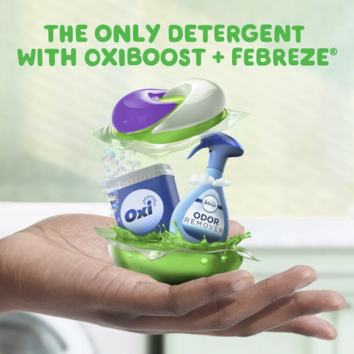 Detergente Súper Cápsula Gain Relax Oxi Febreze 32cap 1.42kg