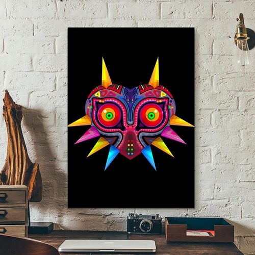 Cuadro Decorativo Zelda Majoras Mask Canvas Diseño 30x45cm 