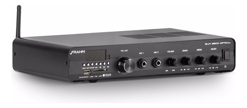 Amplificador Receiver Para Som Ambiente Frahm Slim Usb 2200 Cor Preto Potência de saída RMS 120 W