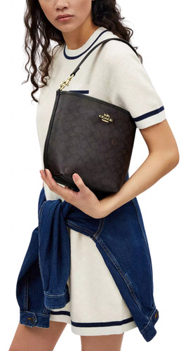 Bolsa Coach City Bucket Bag In Signature Canvas Brown