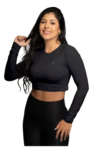 Cropped Poliamida Blusa Feminina Camiseta Proteção Uv Voker