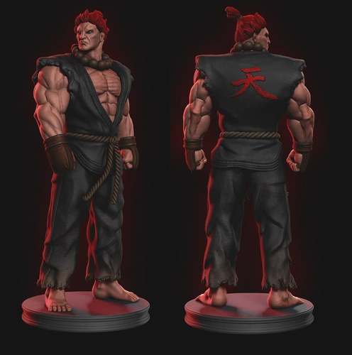 Archivo Stl Impresión 3d - Street Fighter Akuma Statue