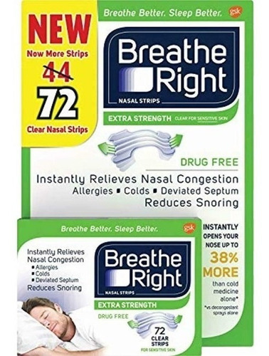 Breathe Right Dilatador Nasal Sensitive Caixa 72 Tirasd