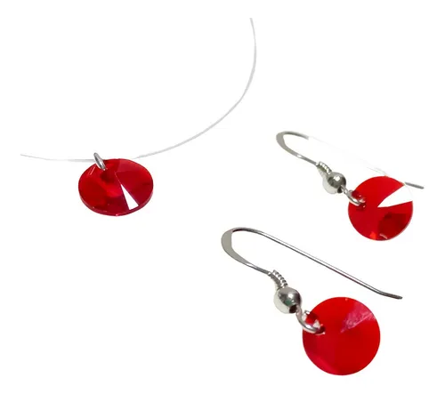 comprar Conjunto Clásico Punto De Luz Swarovski Elements Collar Aros