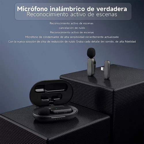 Micrófono Inalámbrico Solapa K60 Para iPhone + Caja De Carga