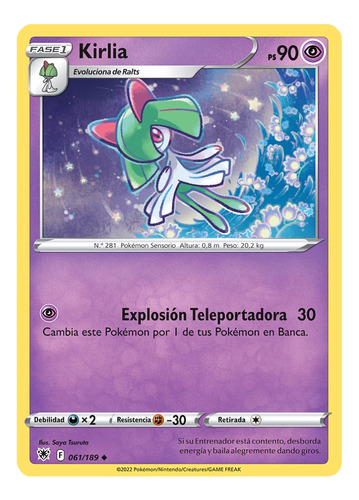 Cartas Pokemon Kirlia 061/189 Español Reverse Asr