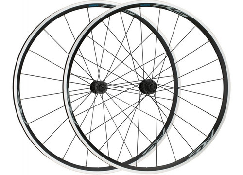 Juego De Ruedas Shimano Wh-rs100 - Ruta - Ciclismo - Color Negro/Plateado