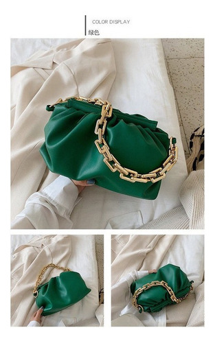 Bandolera Mujer Moda Cadena Gruesa Nube Nueva Plegable Bolsa