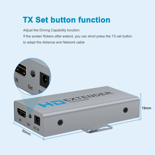 Extensor Hdmi Sobre Red Kit Ethernet Ip Cable Cat5e Cat6 108