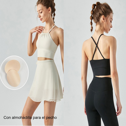 Blusas Tops Sin Espalda Mujer Para Gym Movimiento