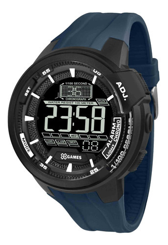 Relógio X Games Masculino Xmppd467 Pxdx Azul - Refinado Cor do bisel Preto Cor do fundo Preto