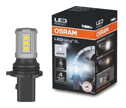 Lampara Led Faro Auxiliar P13w 1.8w 6000k Osram Argo Linea 