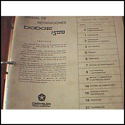 Antiguo Libro-manual, Carpeta Original De Taller: Dodge 1500