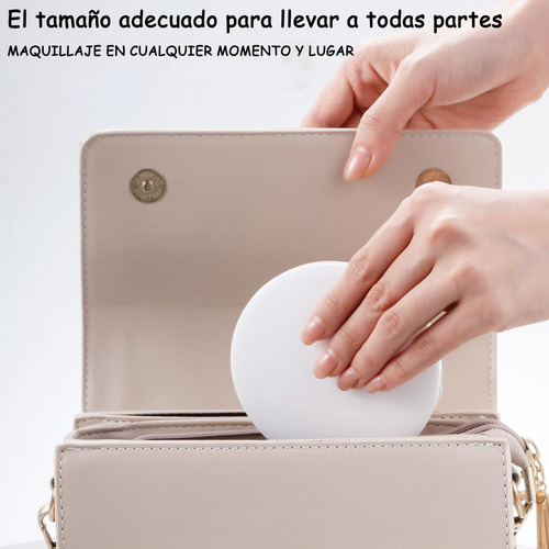 Espejo Pequeño Plegable Portátil Luces Led
