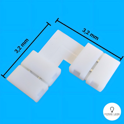 Kit de 4 conectores, tira LED de 90 grados en L, 5050 3528, 2 vías, color blanco cálido/blanco frío/blanco neutro, voltaje de funcionamiento 110/220 V, 12 voltios