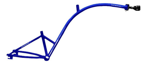 Quadro Reboque Bicicleta Carona Bike Garupa Infantil Aro 20 Cor Azul