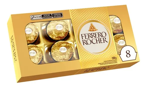Bombom Ferrero Rocher com 8 unidades