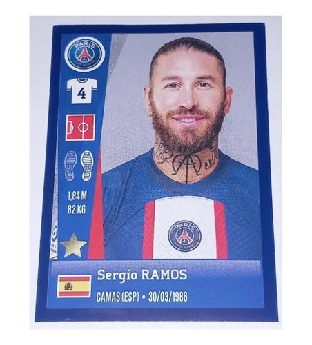 Lamina Album Foot 2023 Panini / Sergio Ramos