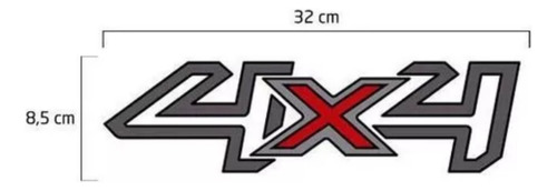 Par Adesivos Emblema Lateral 4x4 Ranger 2017/2019