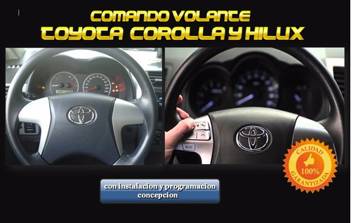 Comando Volante Toyota Corolla Y  Hilux  + Radio Dvd Bluet.