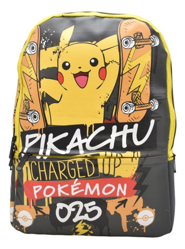 Mochila Pokemon Estampado Pikachu Patineta Charged Up Primaria 162531 Truzt Cd 