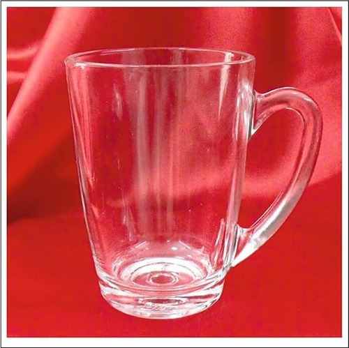 Set de tazas Cukin Norplat Capuchino 250 de vidrio con diseño capuccino 250 color blanco forma de capuchino capacidad 250mL de 6 u