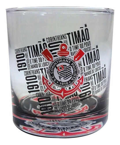 Copo De Whisky Licenciado De Time De Futebol Oficial - 1 Un. Time Corinthians