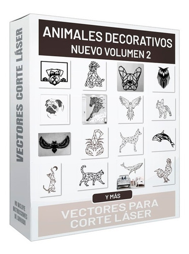 Pack Vectores Corte Láser Animales Decorativos Para Pared