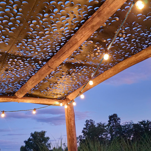Promo Red De Sombreo Camuflaje 3x2 + 10m Luces C-focos Inc Verde Militar