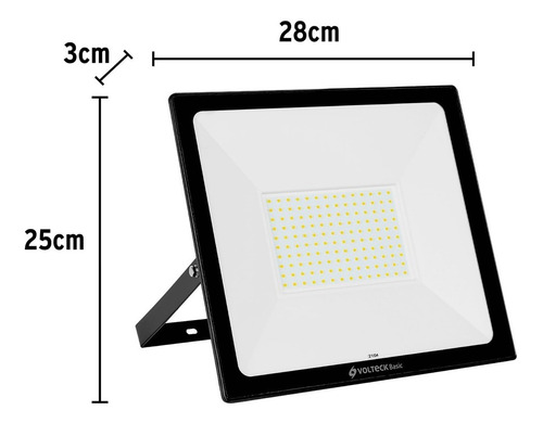Reflector Ultra Delgado Led 100 W Luz De Día, Volteck Basic