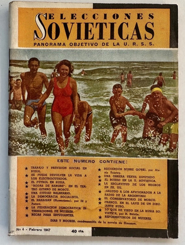 Revista Selecciones Sovieticas Nº 4 Febrero De 1947