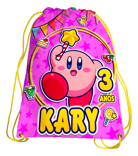 Kirby 15 Pzs Morral Dulceros Recuerdo Fiestas Personalizados
