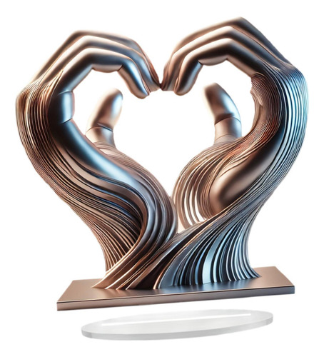 Decoración Acrílica De Manos En Forma De Corazón,