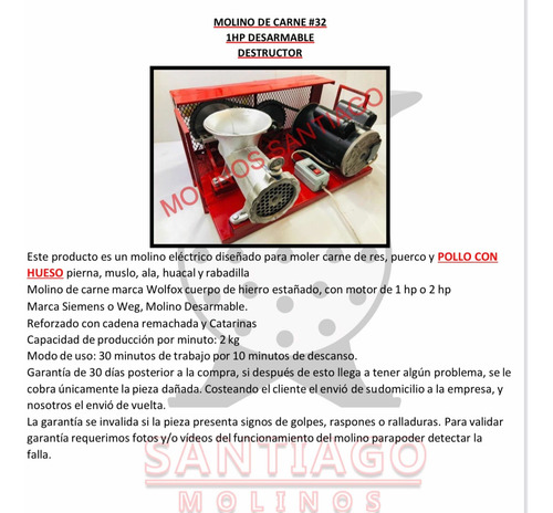 Molino Destructor 2hp (Usado)