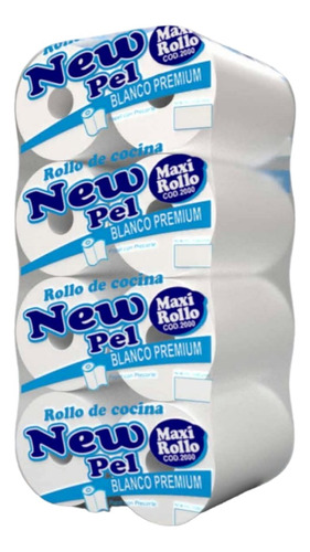 Rollo De Cocina New Pel 180 Paños Blanco Maxi X8 Unidades