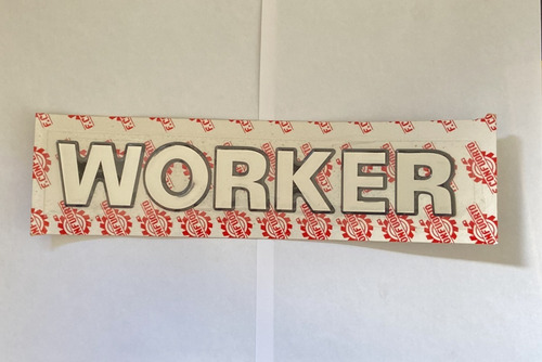 Emblema Identificacao Resinado Espelhado Vw Worker Frontal