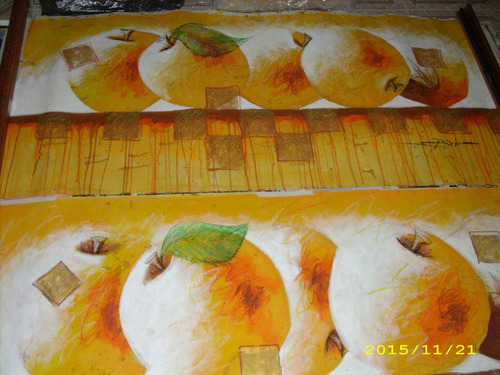 Imagen 1 de 4 de Ronny Yepez. Bodegon De Naranjas Y Duraznos