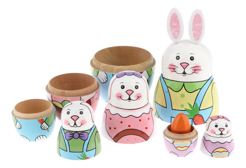 5pcs Rusas Pintadas Que Anidan Los Juguetes De Matryoshka