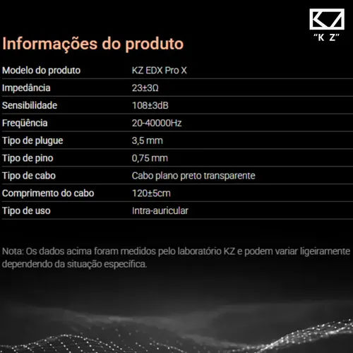 Fone De Ouvido In-ear Gamer Kz Edx Pro X: imagem 3