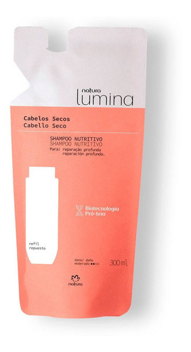 Repuesto Shampoo Nutritivo Cabello Seco Lumina Natura - Lvdm